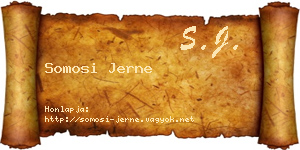 Somosi Jerne névjegykártya